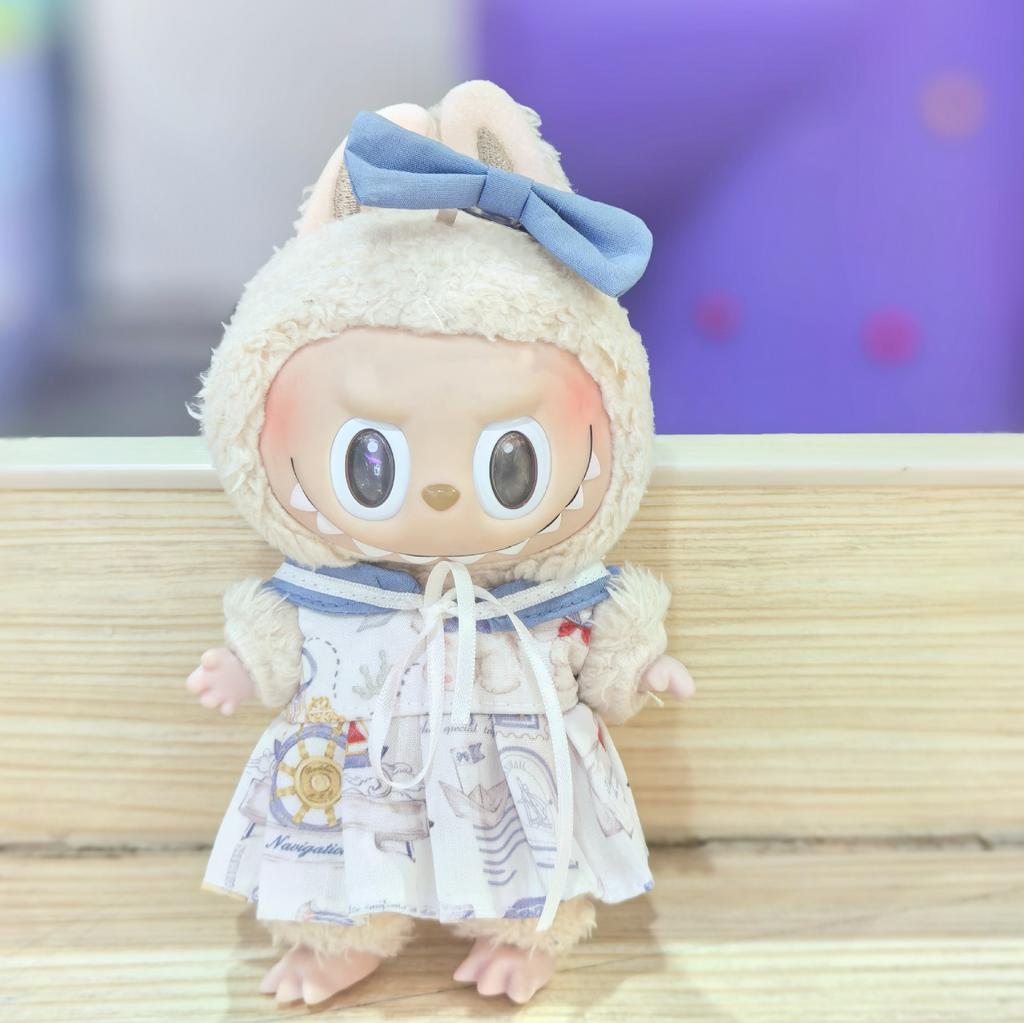 17CM Pendant Doll Baby Clothes First, Second and Third Generation Blind Box Dress Set Accessories