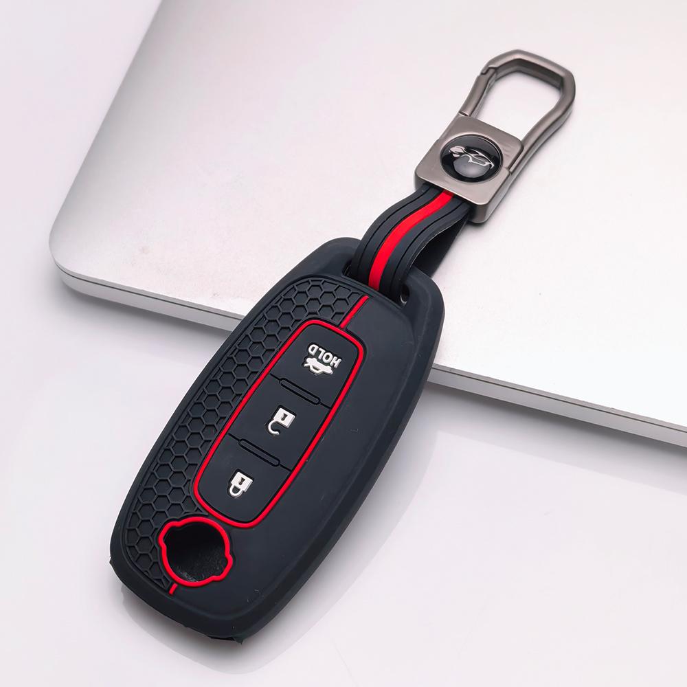 Key Fob Cover for Nissan Altima Sentra Rogue Pathfinder Frontier Murano Kicks Titan with Keychain Anti-Scratch Surface Shockproof Structure