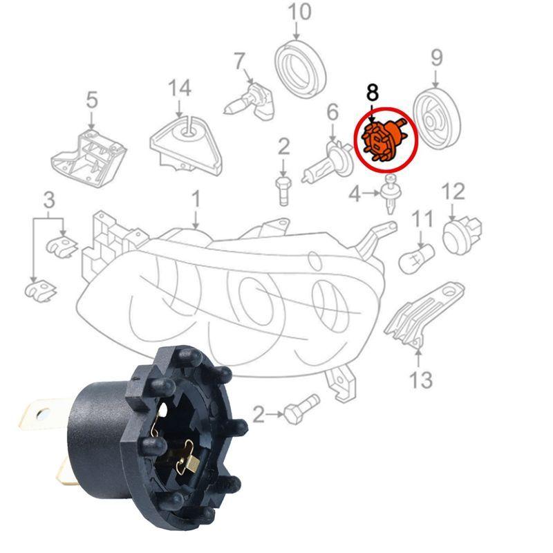 Strange Headlight Bulb Socket B28V510A3 For Kawasaki ER6-F Aprilia SL1000 Falco For Mazda 3 5 323 Halogen H1 Headlight Socket