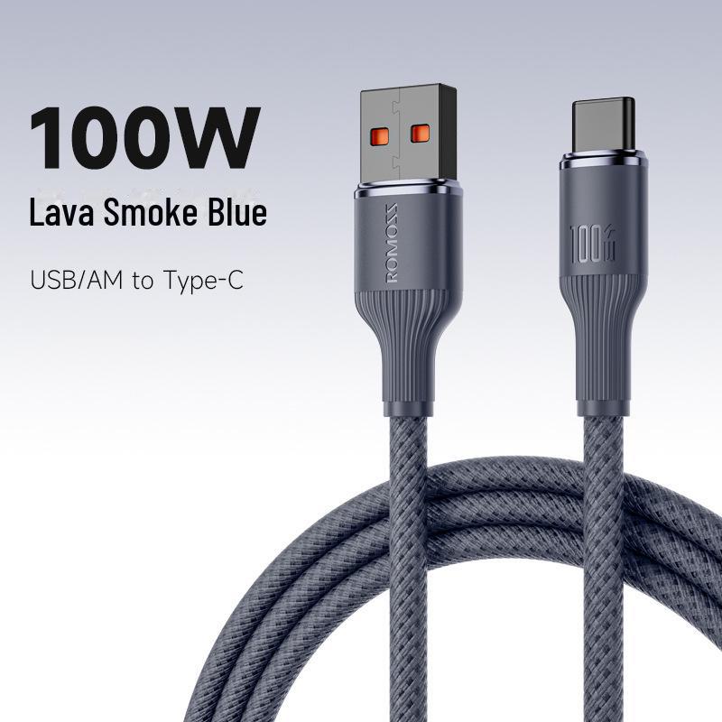 

ROMOSS 6A Type-C Charging Cable for Huawei Mate 60 Pro, 66W Super Fast Charging Cable. 2m cable