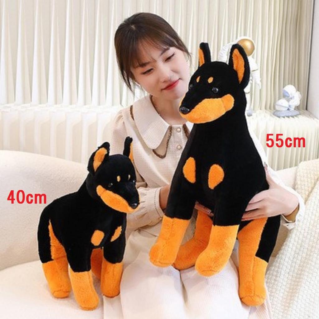 Doberman Plush Toy (40cm) - A fearless Doberman gift for birthdays, celebrations, children, and friends.