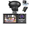 Car Dashcam with 3 Cameras: Front, Rear, and Interior Recording. Compact Design with 1080P Resolution, 360-degree Panoramic Coverage, 170-degree Ultra