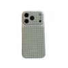Acrylic Ice Feel Light Green Plaid Phone Case for Apple