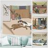Cute Cat Girl Tapestry Bohemian Style Decorative Room Tapestry Living Room Wall Canvas Tapestry