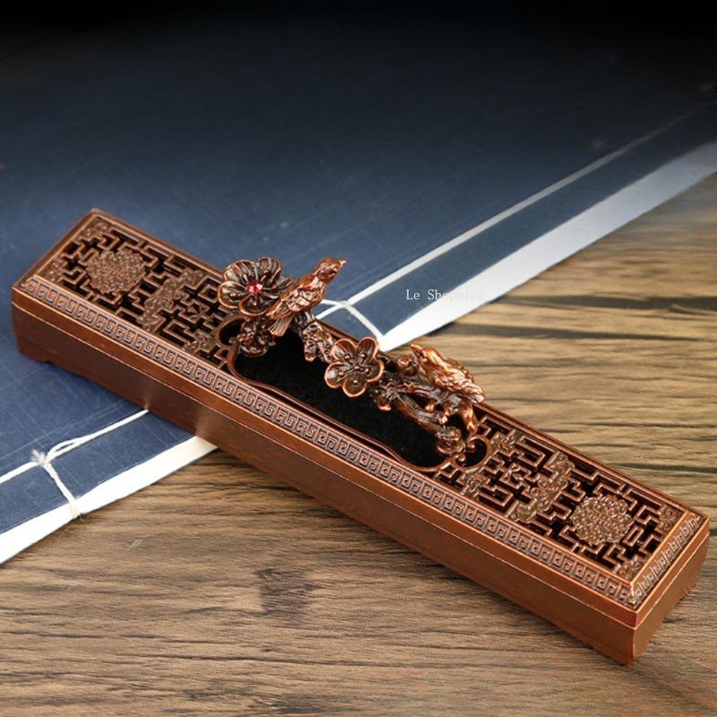 Vintage Stick Incense Buner Alloy Sleeping Incense Box Home Indoor Living Room Bedroom Tea Room Decoration Aromatherapy Tool