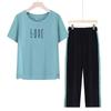 Summer Casual Sports Suit for Middle-Aged Women: Short-Sleeved T-shirt and Shorts Set