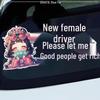 New Female Driver Warning: Please Let Me Pass – Creative Car Sticker for Rear Window