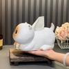 Modern Cat Tissue Box Ceramic Napkin Dispenser Storage Tube Towel Organizer  Living Room