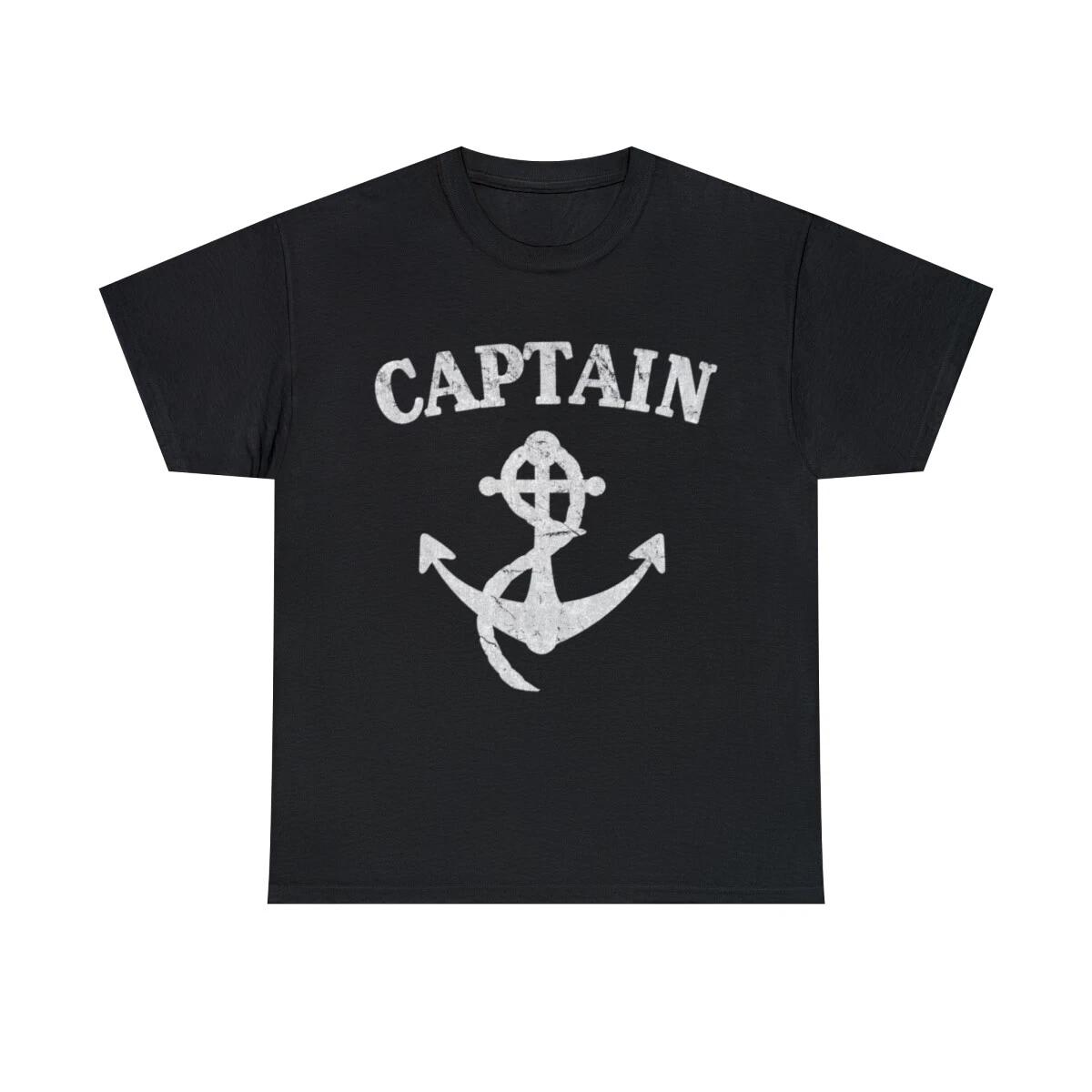 Retro Captain Of The Ship Graphic Tee Shirt, S-5XL 2XL