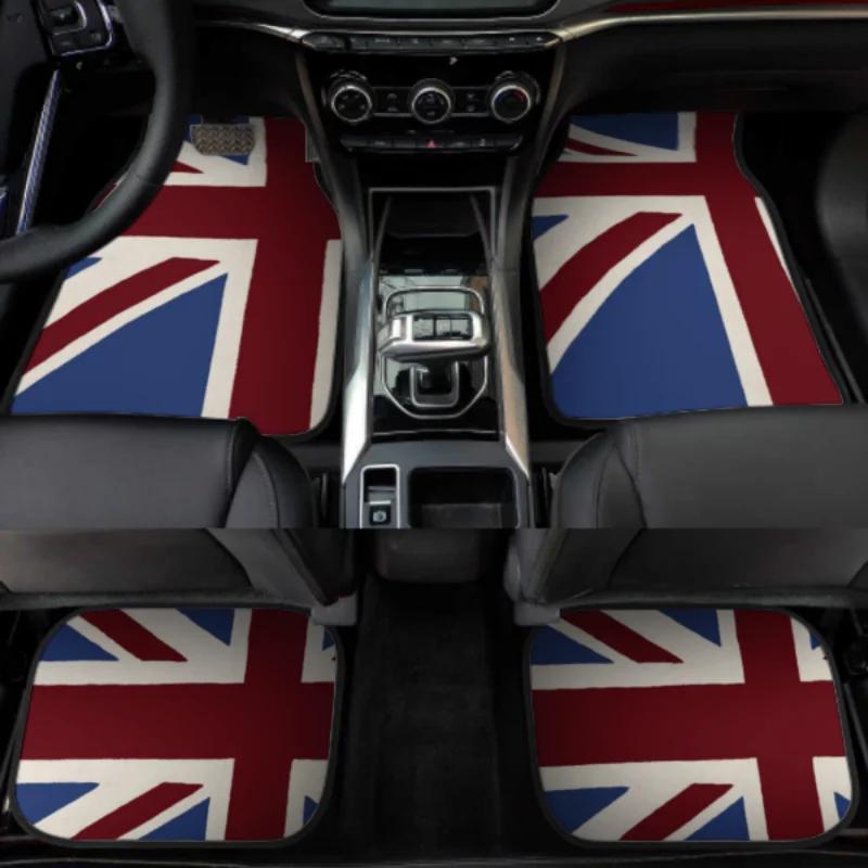 Dywaniki Samochodowe na Zamówienie Zestaw Przód i Tył Union Jack Do Mini Cooper 2007- R55 R56 R57 R60 R61 F54 F55 F56 F57 F60 Clubman