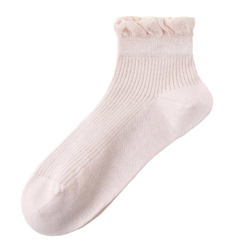 Women’s Lightweight Seamless Ankle Socks with Lace Trim Breathable Sweat Absorbing Odor Resistant Solid Short Socks
