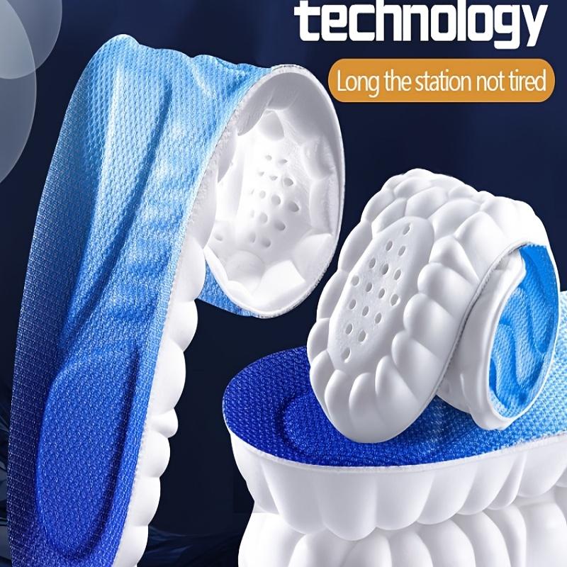 Soft PU Insoles for Men and Women - Cushioned Arch Support Inserts, Shock Absorbing & Sweat Absorbing Shoe Pads for Sports, Work & Daily Wear