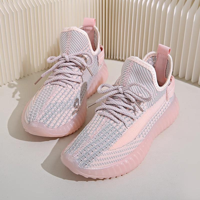 Chaussures noix de coco femmes 2025 printemps nouveau respirant couple chaussures homme et femme semelle souple antidérapante tissé à la mouche chaussures de sport de course légères