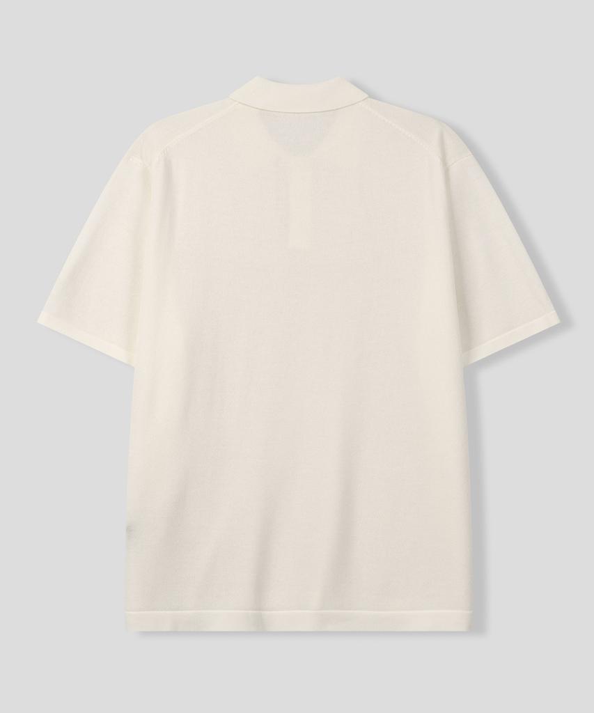 BLACK MOMENT Rayon Blended Knit Polo Shirt [Mocha Brown]