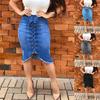 Four-color Eight-size Strap Corns Wash Denim Skirt