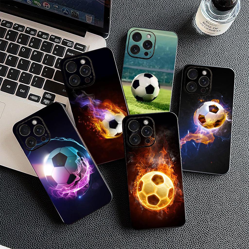 for Apple iPhone 16 14 15 Plus 11 Pro Max 16E ProMax + 16Plus 15+ 14+ Phone Cover Soft Case Soccer No 10 5 7 Football No10