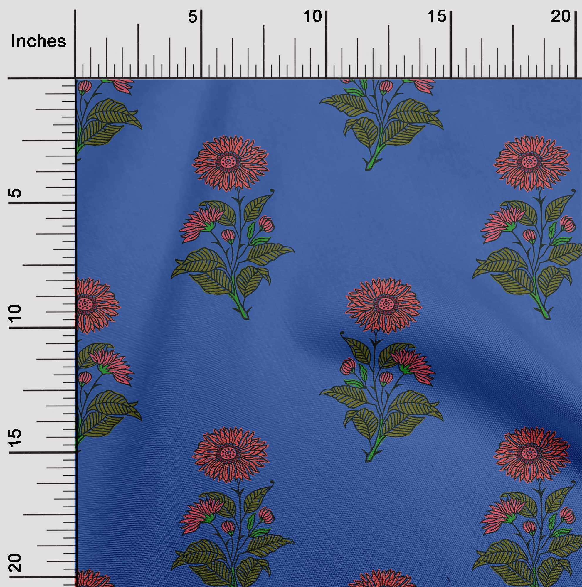 

oneOone Cotton Flex Blush Pink Fabric Floral Block Quilting Supplies Print Sewing Fabric By The Yard 40 Inch 42 Inch Wide - Viscose Chiffon синій