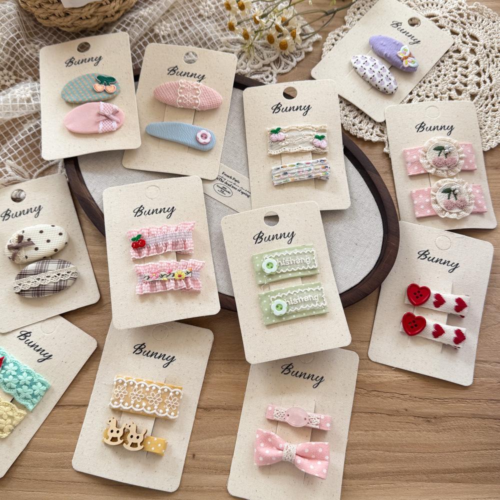 2pcs/set Cartoon Cute Hair Clips for Baby Girls Barrettes Hairgrips Sweet Girl Hairpins Headdress Hair Accessories Kids Headwear