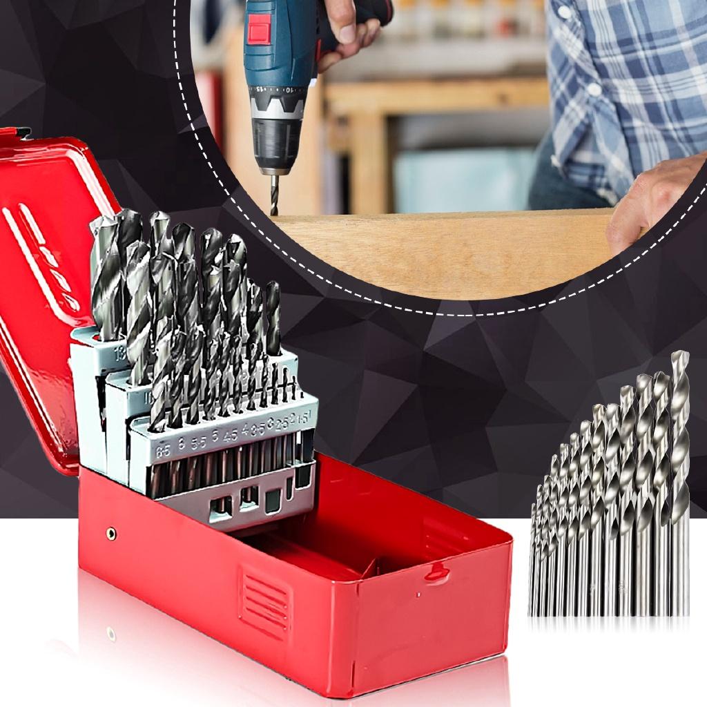 1mm - 13mm 38 pcs HSS High Speed Steel Metric Drill Bit Set in Metal Case