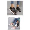 Plus Size Women's Shoes 2025 Spring/Fall Women's Patchwork Lace-Up Leather Casual Sneakers Flats