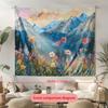 Rural Flower Sea Digital Printing Polyester Wall Tapestry Suitable For Use In Living Rooms Bedrooms Offices Bars And Party