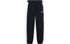 Lifestyle Collection, Side Color Block Elastic Cuff Fleece Lined Sweatpants Knitted Sweatpants Men's Black AKLRF33-1