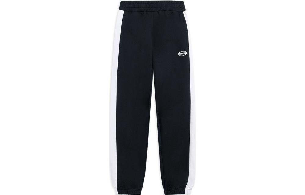 Li Ning Lifestyle Collection, Side Color Block Elastic Cuff Fleece Lined Sweatpants Knitted Sweatpants Men s Black AKLRF33-1 M