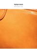 2025 Summer Women's Soft Leather Gold Shell Messenger Bag - Retro Style for Trendy Taiwanese Fashion