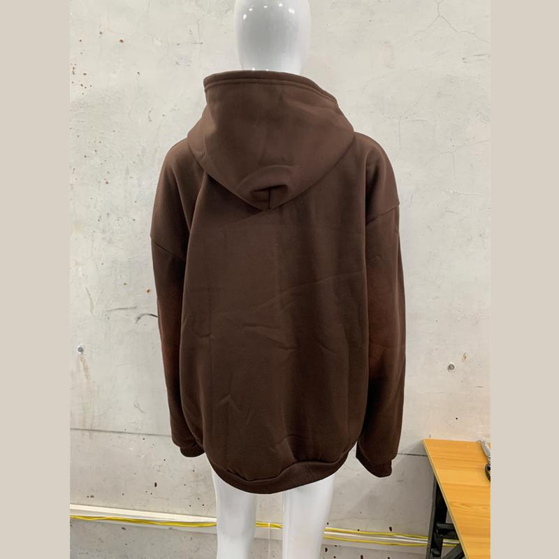 European and American Y2K Retro Printed Street Hip-hop Zipper Hoodie