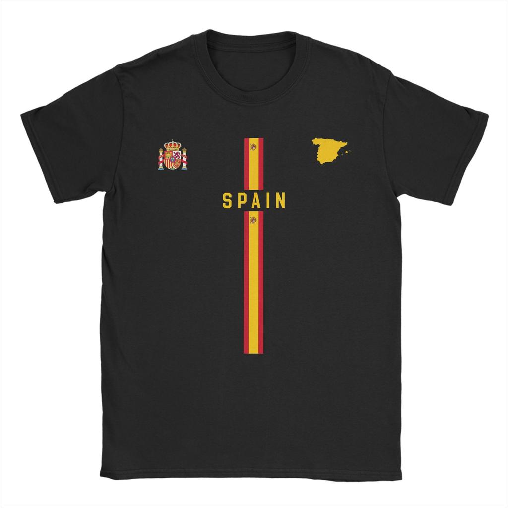 Spanish Flag T Shirt Summer Hip Hop TShirts Men Cotton Crew Neck Oversize Top Tees Short Sleeve Vintage Tshirt
