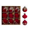 Velvet Christmas Balls Hanging Hoop Tree Decorations Xmas Party Ornaments Easy To Hang Plastic Holiday Decor for Home Office Parties