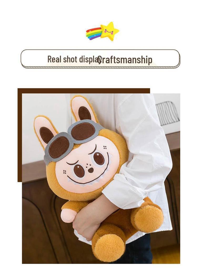 Capybara Pilot Labubu Plush Pillow – Children's Cartoon Companion Gift