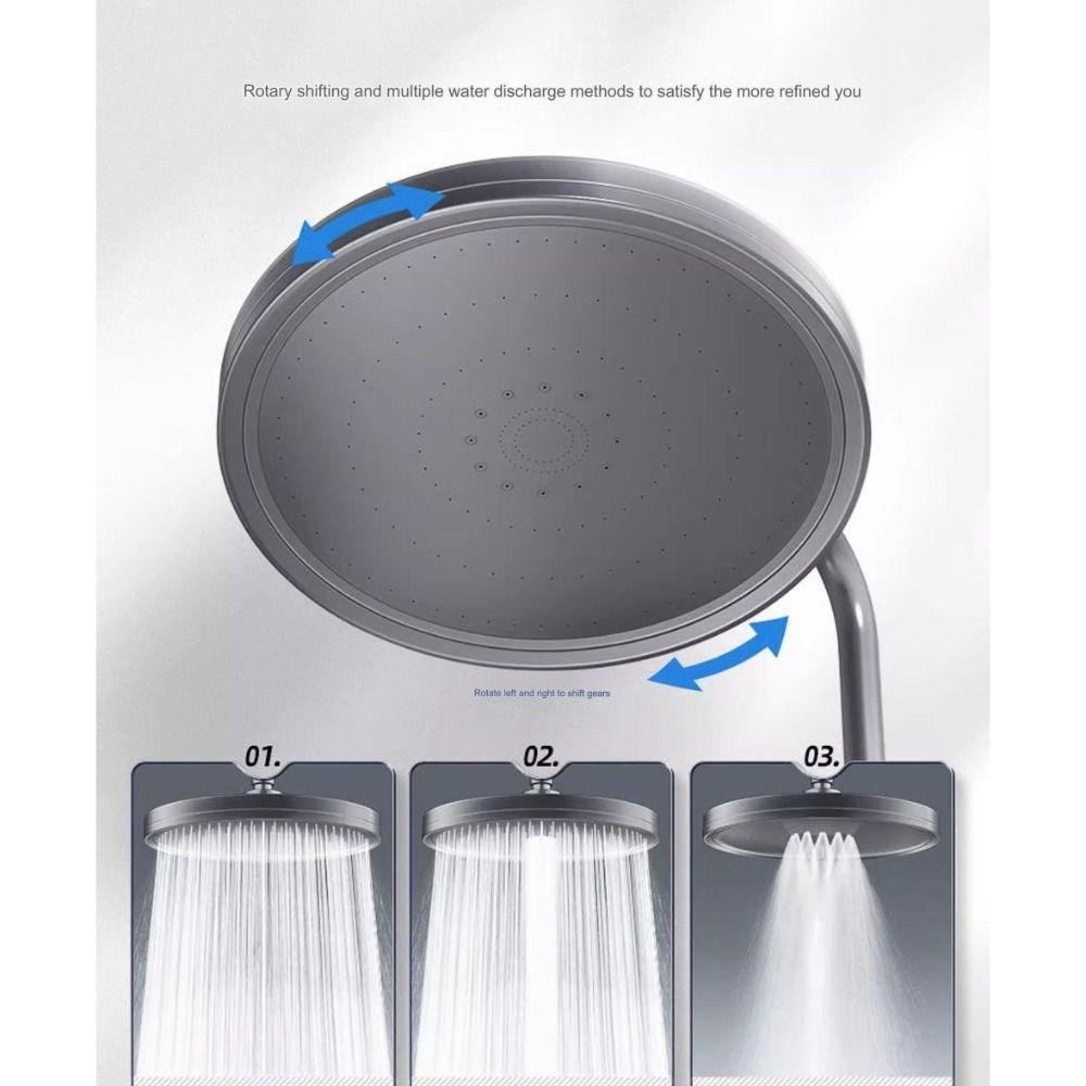 23CM Standing Bath Bowl 6 Spray Modes Pressure Shower Head Replacement Round Shower Head