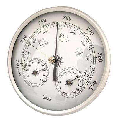 Cross-Border 130mm 3-in-1 Weather Station: Thermometer, Hygrometer, Barometer