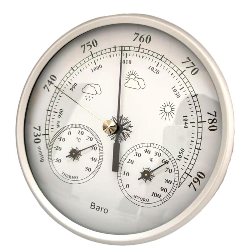 Cross-Border 130mm 3-in-1 Weather Station: Thermometer, Hygrometer, Barometer