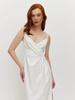 New Product Dress Slim Fit Medium and Long Dress V-neck Solid Color Cross Sleeveless Long Dress European and American Style