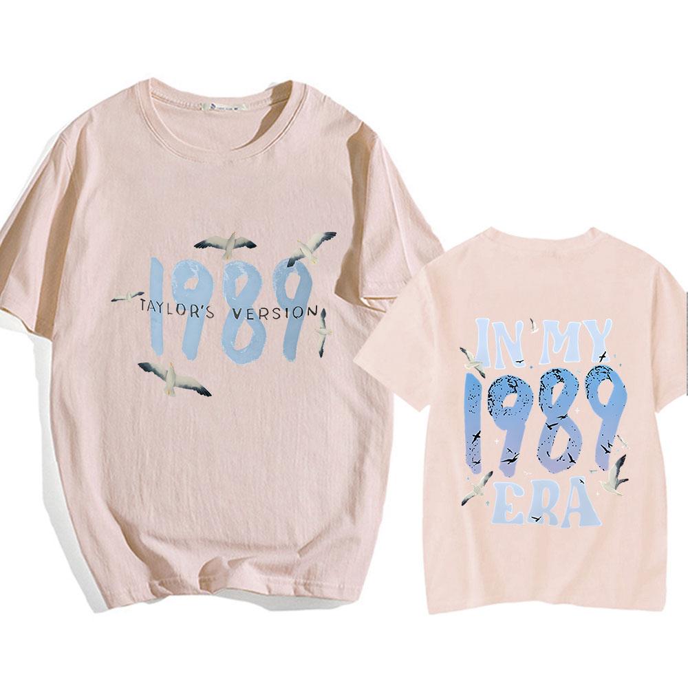 1989 The Eras Tour T-Shirt Möwen Album Grafikdruck T-Shirt Baumwolle Herren Frühling Weiche T-Shirts Lässig Rundhals Herren T-Shirts