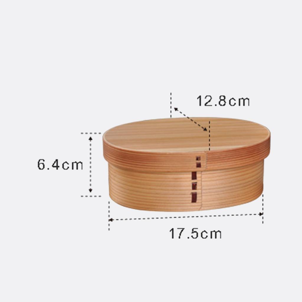 Wooden Bento Box with Dividers, Bentwood Lunch Box, Leak-Proof, for Picnics and Outdoor Activities