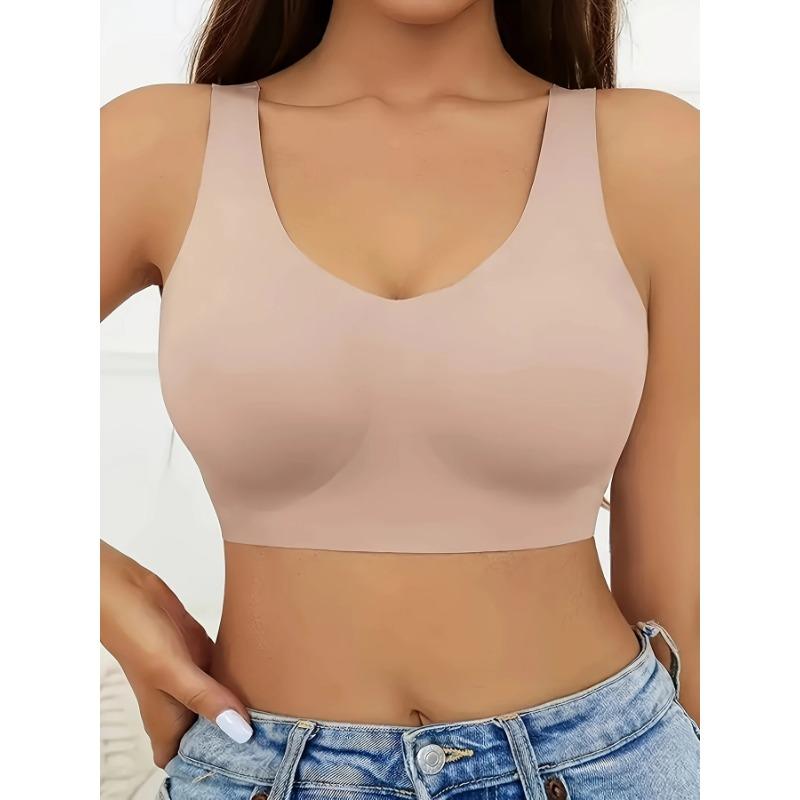 Plus Size Seamless Wirefree Removable Pads Backless Women Sports Bra