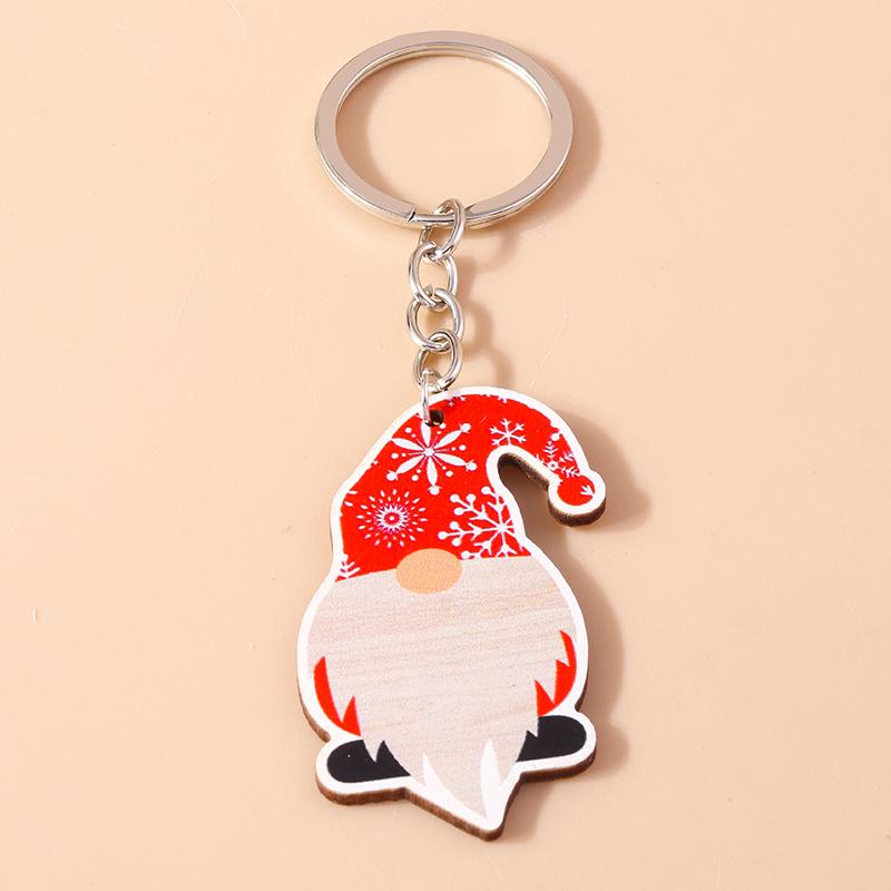Cute Christmas Key Chain Snowman Santa Claus Key Ring Pendant for Car Key Holder Women Girls Handbag Decor DIY Jewelry Gift