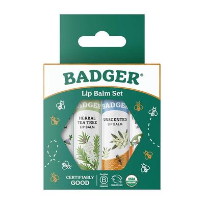 Lip Balm Set Green Box, 4 Lip Balm