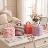 Polyester Multi-Layer Cosmetic Bag Macaron Color Makeup Bag Travel Storage Bag  Holiday