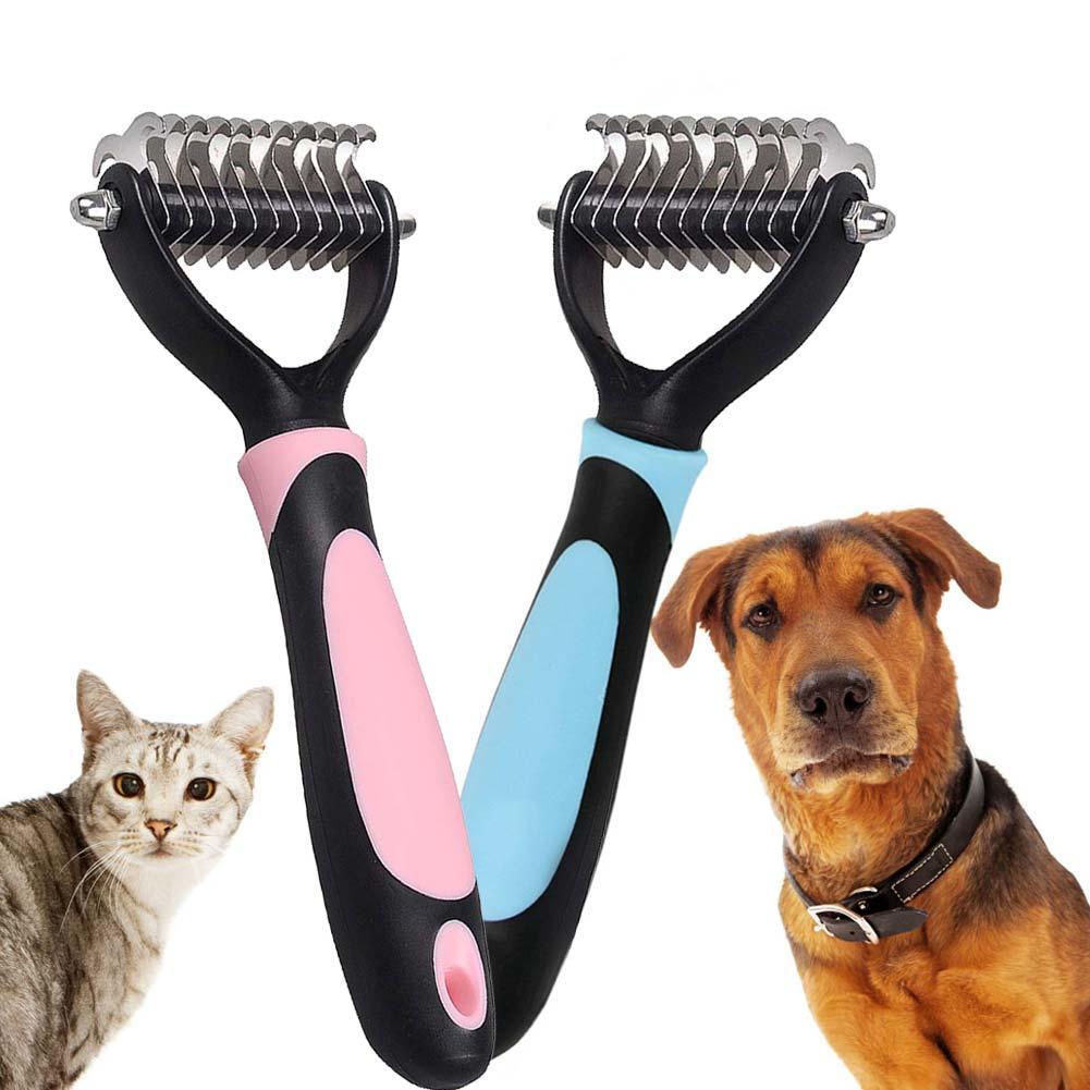 Professional Pet Undercoat Rake Dematting Comb Grooming Stripping Tool for Dog Cat Puppy