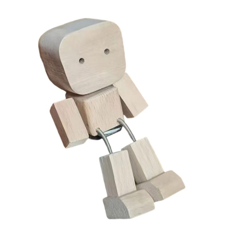 Swaying Wooden Figure Car Vents Clip Diffuser Home Office Decoration