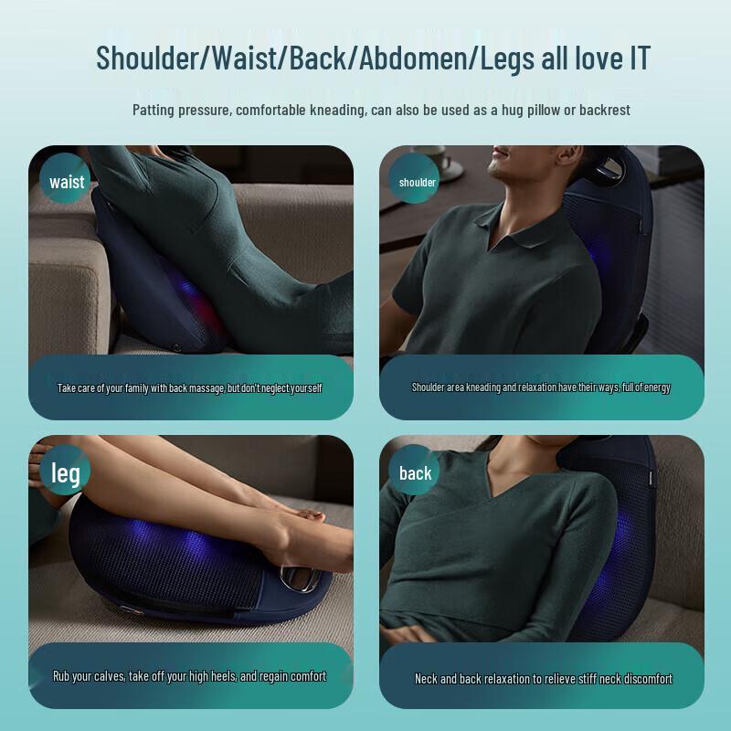Philips Wireless Lumbar & Back Massager Pillow CN Plug (adapter Included)