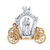 Wedding Gifts – Silver and Gold Finish Romantic Couple Statue, Decorative Love Showpiece with Cart, Ideal for Husband, Wife