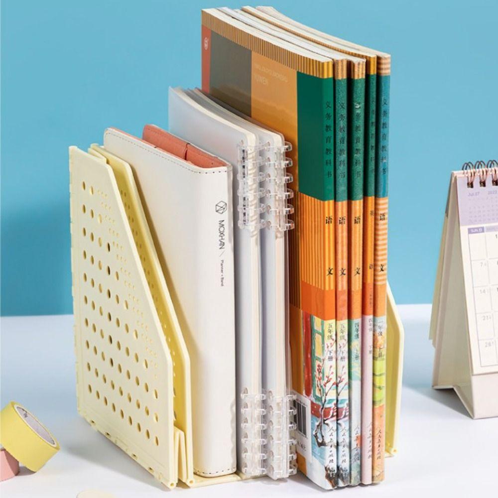 Creative File Storage Rack File Organizer Desktop Bookend Retractable File Holder Magazine