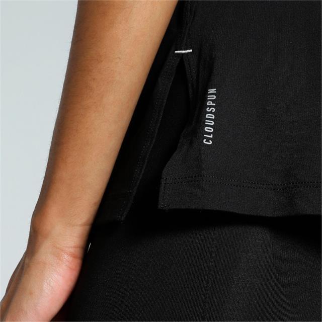 Puma Cloudspun Tee Solid Color Loose Soft Sweat-Absorbing Short Sleeve Drop Shoulder T-Shirt Women Tops Black 525776-01