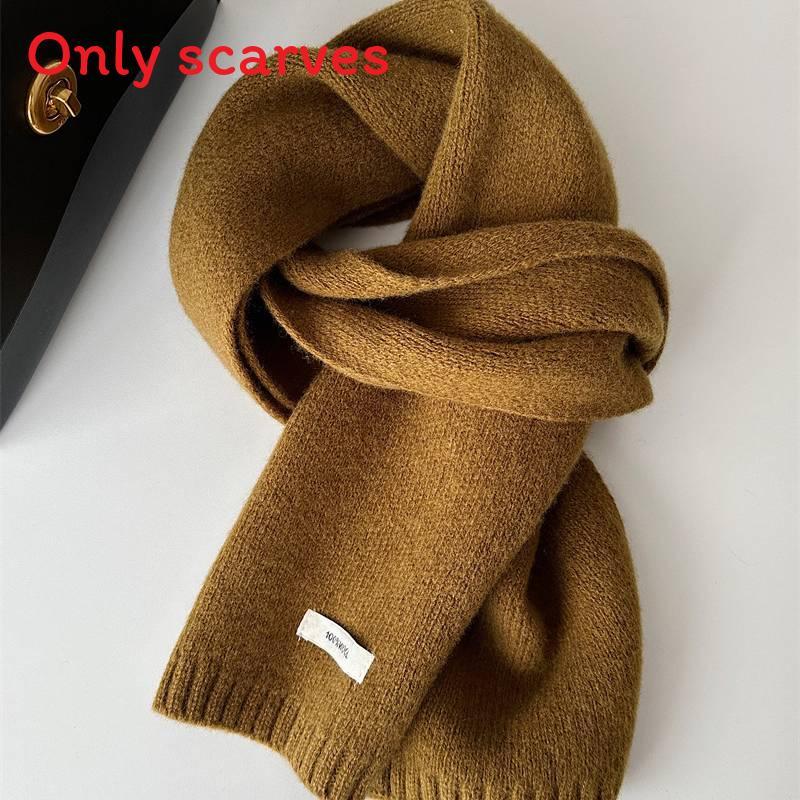 Scarf For Men And Women Solid Color Design Knit Winter Accessory