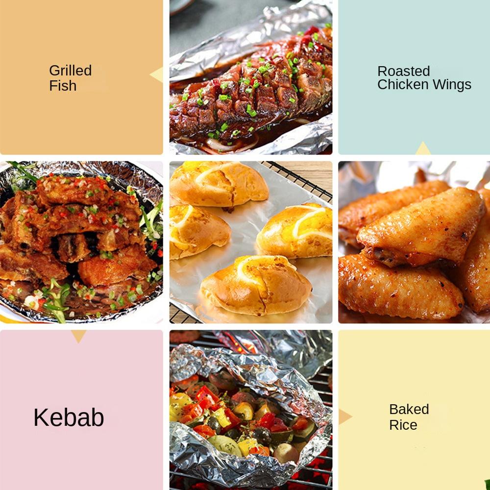 5M/10M/20M Aluminium Barbecue Tin Foil Roll Disposable Food Tin Foil  for Ovens Freezers